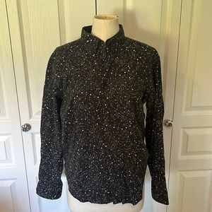 Naked and Famous Men’s button up shirt. Constellations pattern.